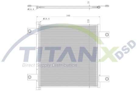 TITANX LAUHDUTIN ILMASTOINTILAITTEELLE DAF XF95/105