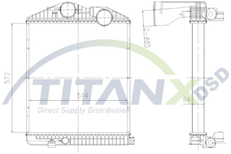 TITANX VÄLIJÄÄHDYTIN MB ATEGO | 570X510MM