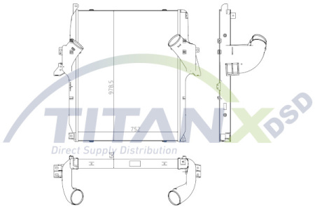 TITANX OE VÄLIJÄÄHDYTIN MB ACTROS 3 | 752X978X68MM