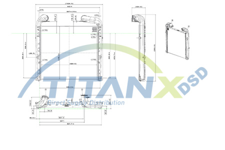 TITANX OE VÄLIJÄÄHDYTIN SC PGRT-SRJ | 830X790X68MM