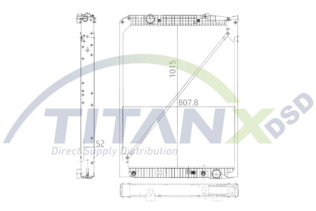 TITANX OE JÄÄHDYTIN MB ACTROS MP2 | 1015X807