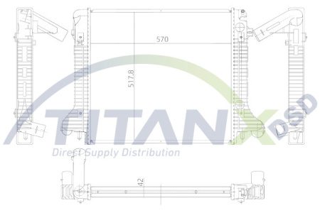 TITANX OE JÄÄHDYTIN MB ATEGO VALEO | 570X520X42MM