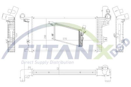 TITANX OE JÄÄHDYTIN MB ATEGO | 573X288X42MM