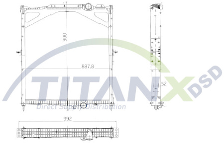 TITANX OE JÄÄHDYTIN VL FH 12/13/16 | 900X887X52MM