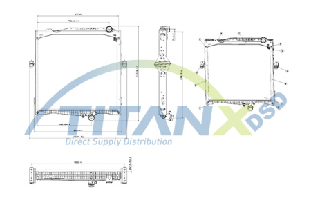 TITANX OE JÄÄHDYTIN RENAULT CKT-SRJ | 805X888X52MM