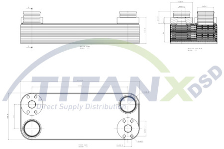 TITANX OE ÖLJYNJÄÄHDYTIN VL CE L60-L120 | 417X64X165MM