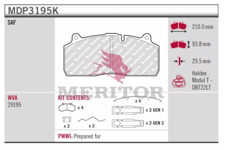 MERITOR JARRUPALASARJA SAF MODUL T DBT22LT