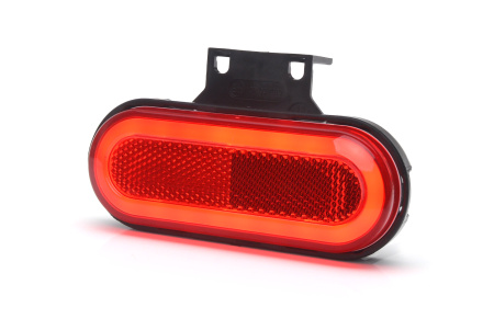 RS LED-ÄÄRIVALO | PUNAINEN | 124X49X20MM | 0,5M JOHTO | 12-24V