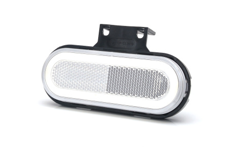 RS LED-ÄÄRIVALO | VALKOINEN | 124X49X20MM | 0,5M JOHTO | 12-24V