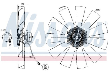 NISSENS VISCOTUULETIN SC DC16 Ø864MM 2016 - >