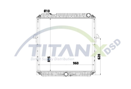 TITANX OE JÄÄHDYTIN MB ACTROS MP4 | 895X970X56 