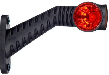 LED-KUMIVARSIVALO PITKÄ 45* VASEN PU / KE / VA 12-24V 3M KAAPELILLA KIRKKAILLA LINSSEILLÄ