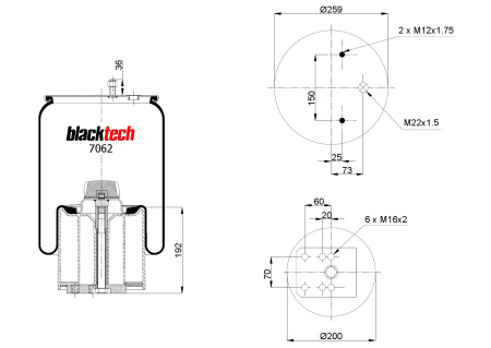 BLACKTECH ILMAJOUSIPALJE MUOVIMÄNNÄLLÄ BPW 30-1 "951MB"