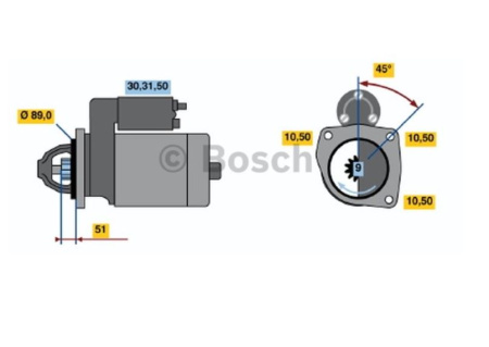 BOSCH |RV| KÄYNNISTIN VL F6F7FL6 24V 4KW 9-HAMPAINEN
