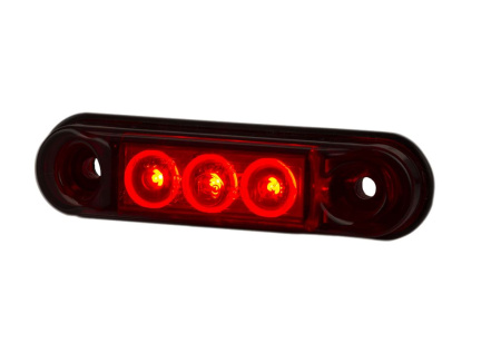 RS LED-ÄÄRIVALO | PUNAINEN | 65X18X14MM | 0,3M JOHTO | 12-24V 