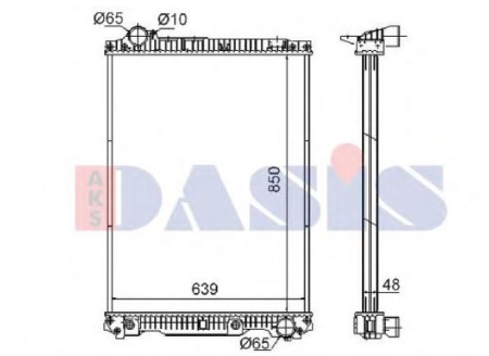 AKS JÄÄHDYTIN MERCEDES SK 850X659X42MM