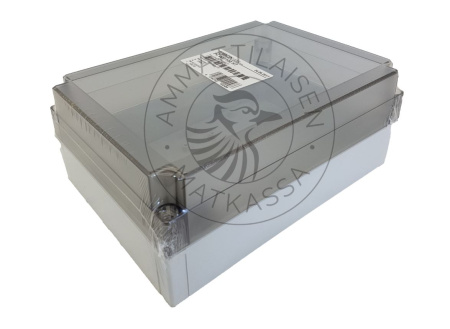 FIBOX KYTKENTÄKOTELO 360X255X152MM SAVUNHARMAA LÄPINÄKYVÄ KANSI