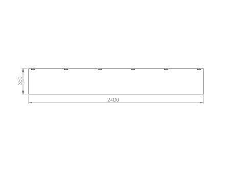 TMT ROISKELÄPPÄ 2400X350MM INTEGRAL