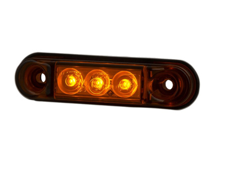 RS LED-ÄÄRIVALO | KELTAINEN | 65X18X14MM | 0,3M JOHTO | 12-24V