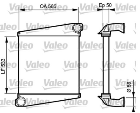 VALEO VÄLIJÄÄHDYTIN VL FL6 565X535X50MM