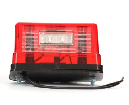 RS LED-REKISTERIVALO | 1+2LED | PUNAINEN | 12- 24V | 110 X 61 X 55 MM