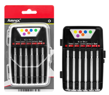 AMROX MIKRORUUVIMEISSELISARJA 6-OS. TORX