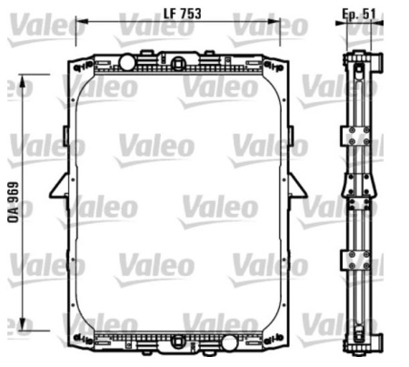 VALEO JÄÄHDYTIN DAF 95 753X969X51MM