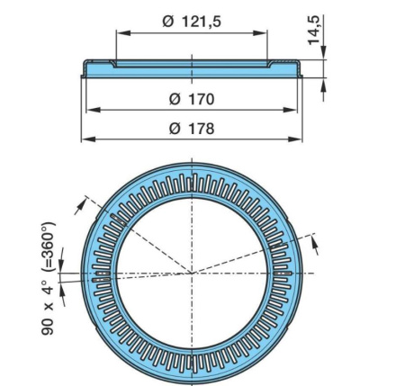 BPW ABS KEHÄ ECOPLUS3 Z=90