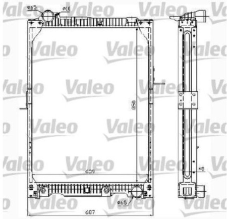 VALEO JÄÄHDYTIN MERCEDES SK 639X850X48MM