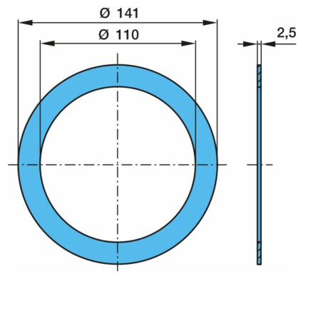 BPW TIIVISTERENGAS HKN9 110X141X2,5MM