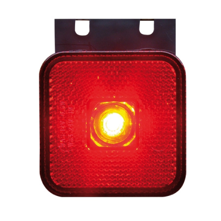 LED-ÄÄRIVALO PUNAINEN 12-24V , KULMAKIINNIKKEELLÄ