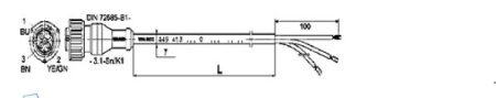 WABCO MAGNEETTIVENTTIILIN BAJONETTIJOHTO 3-NAP | 4-METRIÄ